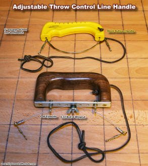 Custom Adjustable Throw Control Line Handle - Airplanes and Rockets