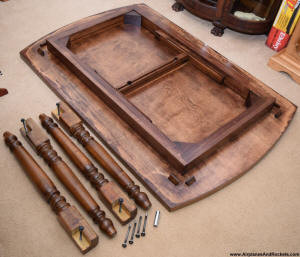Antique dining room table (Everything ready for final assembly) - Airplanes and Rockets