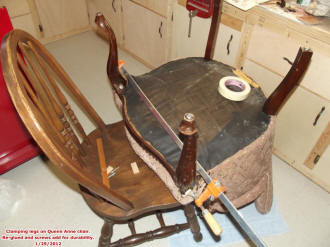 Queen Anne Chair Leg Repair - Airplanes and Rockets