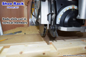 Cutting dadoes for shoe rack - Airplanes and Rockets